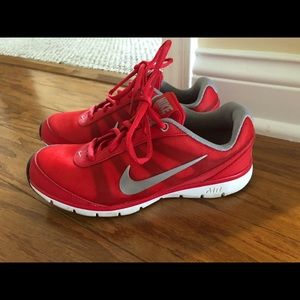 Red Nike sneakers!